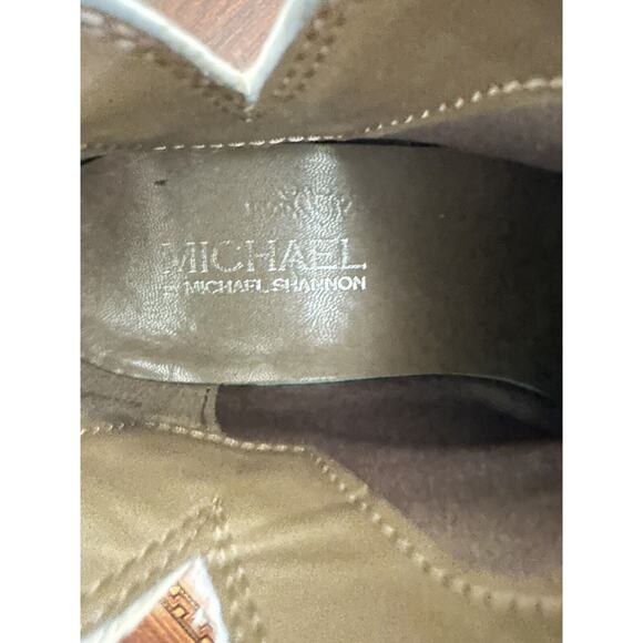 Michael Shannon Leather Upper Ankle Boots Zip -Up Women's Size 8.5 Leopard Print - Picture 8 of 8